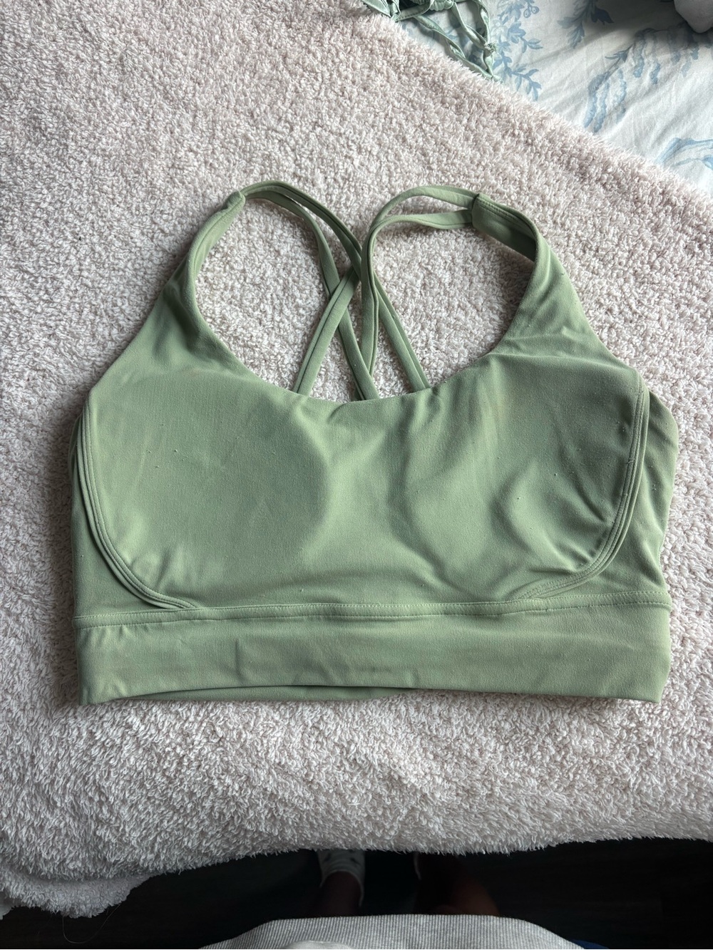 lululemon athletica Light Green Strappy Sports Bra
